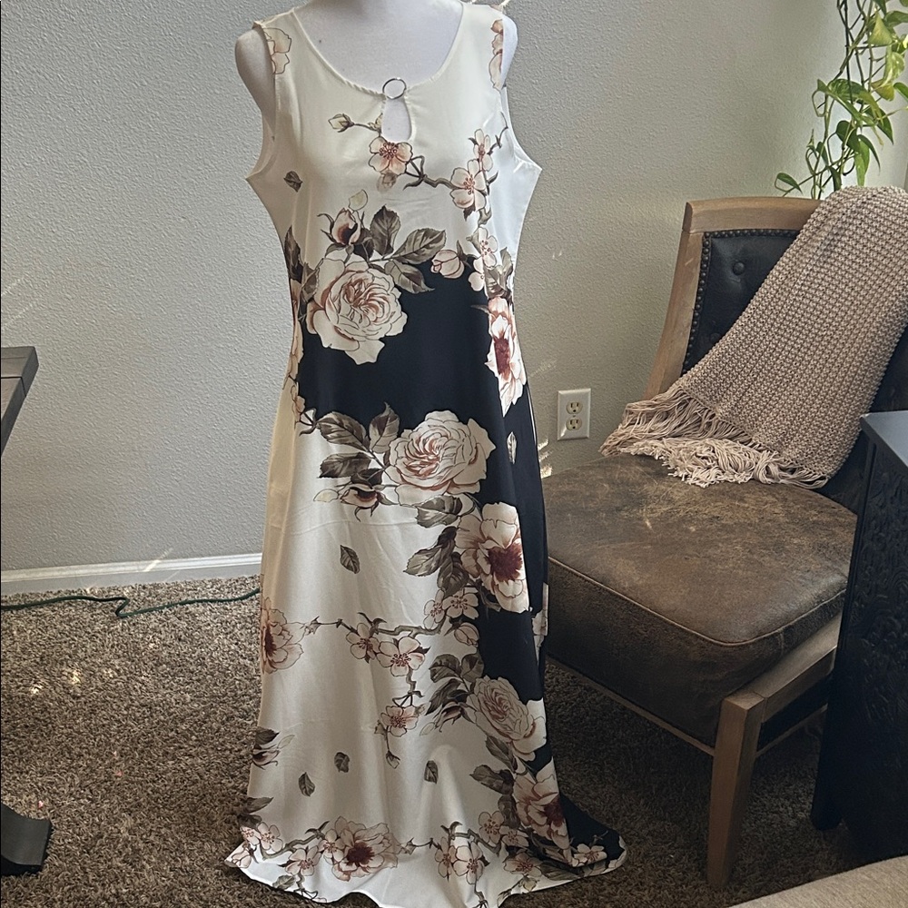 Floral Sleeveless Maxi Dress